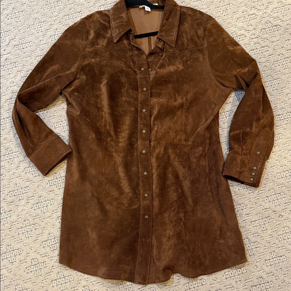 Coldwater Creek Chocolate Suede dress XL